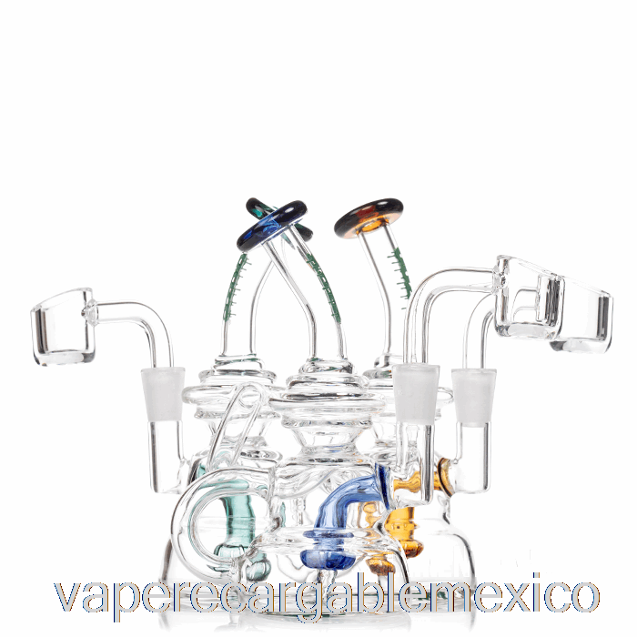 Vape Recargable Exuda Inundación Mini Dab Rig Azul Oscuro